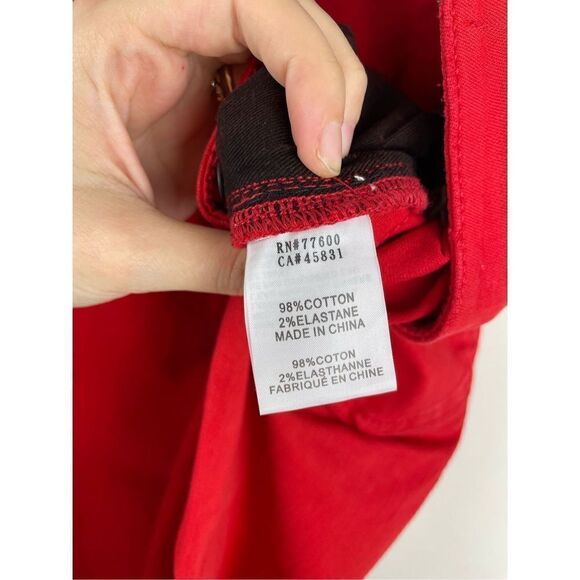 NWT Sandrine Rose Hi Skinny Color Pop Red Jeans Size 26 - Picture 12 of 13
